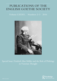 Cover image for Publications of the English Goethe Society, Volume 85, Issue 2-3, 2016