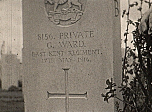 Figure 1 East Kent Regiment graves, Poperinghe New British Cemetery (Page).