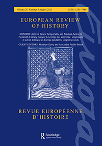 Cover image for European Review of History: Revue européenne d'histoire, Volume 28, Issue 4, 2021