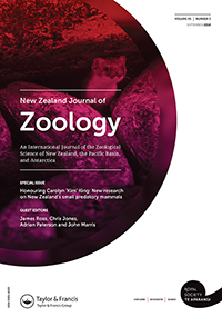 Cover image for New Zealand Journal of Zoology, Volume 45, Issue 3, 2018