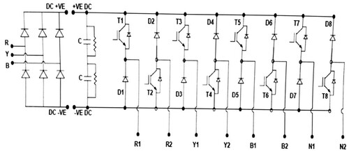 Figure 20. Power circuit configuration of the SEMIKRON stack for SRM control.