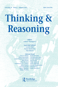 Cover image for Thinking & Reasoning, Volume 22, Issue 1, 2016