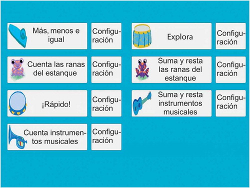 Figura 1. Menú de MathemAntics.