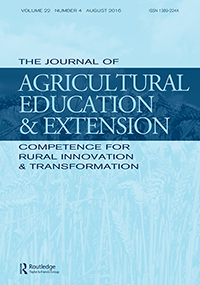 Cover image for The Journal of Agricultural Education and Extension, Volume 22, Issue 4, 2016