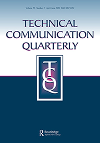 Cover image for Technical Communication Quarterly, Volume 29, Issue 2, 2020