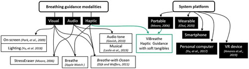 Figure 2. Common breathing guidance modalities and respiration training platforms