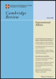 Cover image for Cambridge Review of International Affairs, Volume 12, Issue 1, 1998