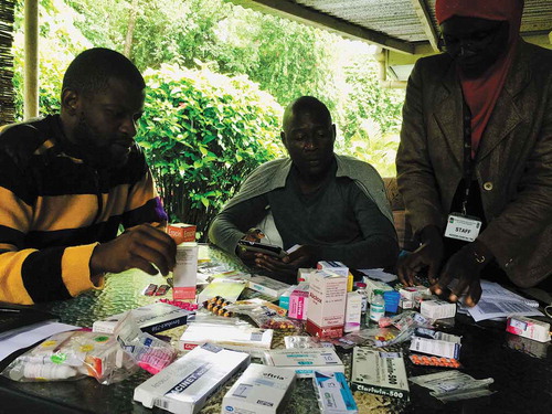 Figure 3. Field team in Malawi practicing the pile sorting exercises