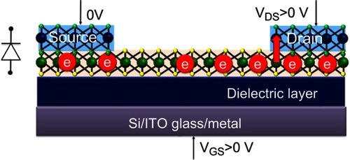 Figure 4 Cross section schematic of the one transistor memory programming during IV measurements.