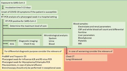 Figure 2. Summary of diagnostic workup for hospitalized COVID-19 patients.