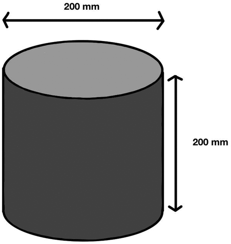 Fig. 15. Dimensions of the section of the pipe considered in the analysis.