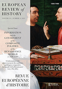 Cover image for European Review of History: Revue européenne d'histoire, Volume 30, Issue 4, 2023