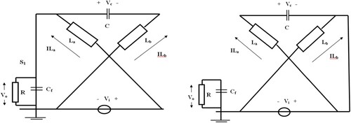 Figure 5. Equivalent circuits of switching period.