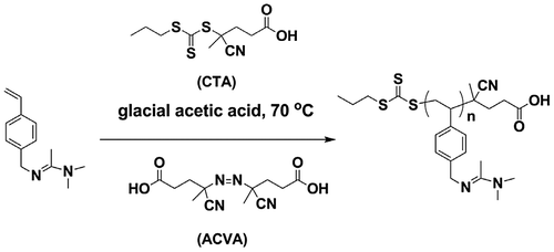 Scheme 2. RAFT polymerization of 4-vinylbenzyl amidine.