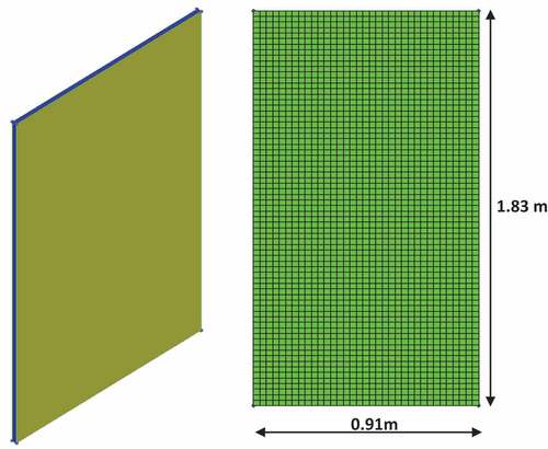 Figure 8. Plate model and mesh.