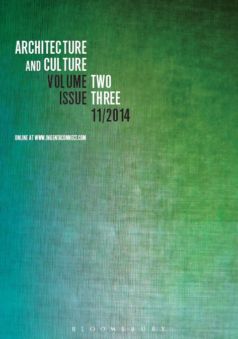 Cover image for Architecture and Culture, Volume 2, Issue 3, 2014