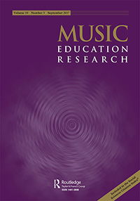 Cover image for Music Education Research, Volume 19, Issue 3, 2017