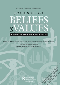 Cover image for Journal of Beliefs & Values, Volume 38, Issue 3, 2017