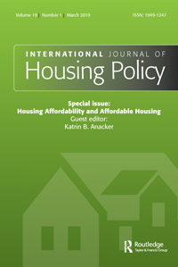 Cover image for International Journal of Housing Policy, Volume 19, Issue 1, 2019