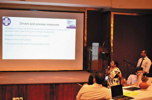 Figure 3. Participants sharing their project proposals with the CQIN workshop.
