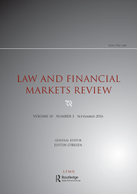 Cover image for Law and Financial Markets Review, Volume 10, Issue 3, 2016
