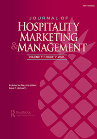 Cover image for Journal of Hospitality Marketing & Management, Volume 31, Issue 1, 2022