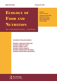Cover image for Ecology of Food and Nutrition, Volume 57, Issue 5, 2018