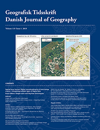 Cover image for Geografisk Tidsskrift-Danish Journal of Geography, Volume 119, Issue 1, 2019