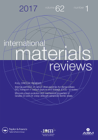 Cover image for International Materials Reviews, Volume 62, Issue 1, 2017