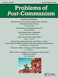Cover image for Problems of Post-Communism, Volume 67, Issue 1, 2020