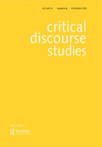 Cover image for Critical Discourse Studies, Volume 20, Issue 6, 2023