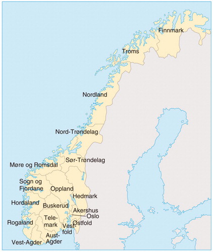 Figure A1. Regions within Norway.