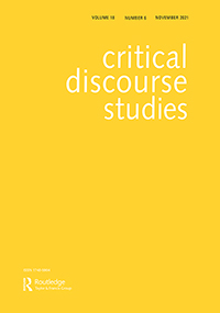 Cover image for Critical Discourse Studies, Volume 18, Issue 6, 2021