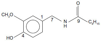 Figure 1 Structure of capsaicin.