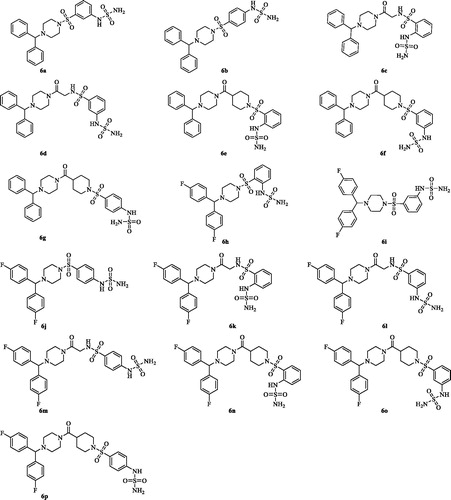 Figure 1. Structures of the compounds 6a–p.