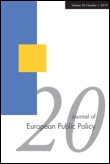 Cover image for Journal of European Public Policy, Volume 20, Issue 5, 2013