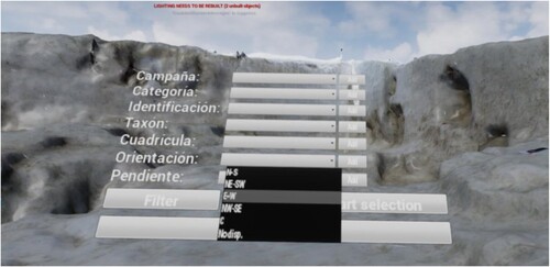 Figure 6. Filter menu screenshot.