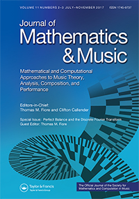 Cover image for Journal of Mathematics and Music, Volume 11, Issue 2-3, 2017