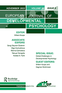 Cover image for European Journal of Developmental Psychology, Volume 20, Issue 6, 2023
