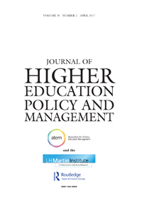 Cover image for Journal of Higher Education Policy and Management, Volume 39, Issue 2, 2017