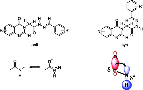Figure 3. Structure of anti-E/syn-E isomers of acetohydrazides.