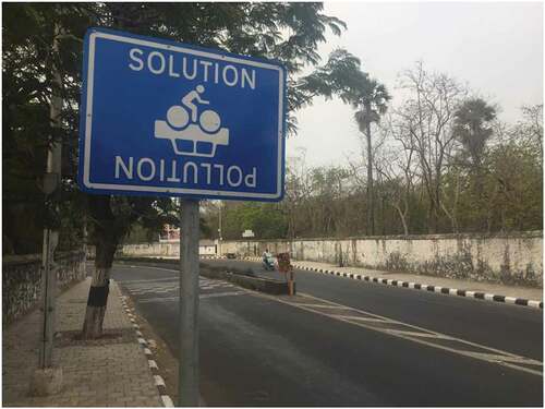Figure 2. Photo of a sign on a Chennai road, May 2019