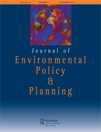 Cover image for Journal of Environmental Policy & Planning, Volume 23, Issue 6, 2021
