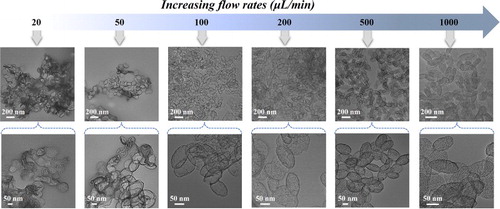 Figure 4. The effect of the flow rates (i.e. etching time) on the morphological changes of EMSNs.