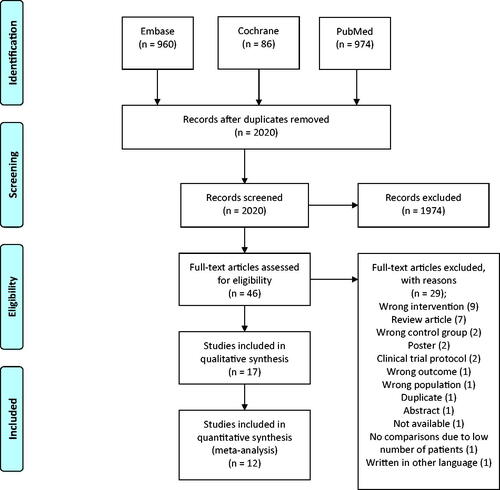 Figure 1. PRISMA flow diagram. Results of the systematic literature search.