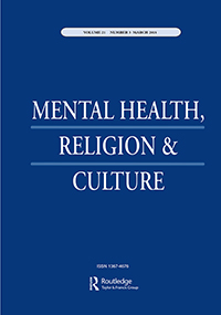 Cover image for Mental Health, Religion & Culture, Volume 21, Issue 3, 2018