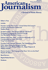 Cover image for American Journalism, Volume 36, Issue 4, 2019