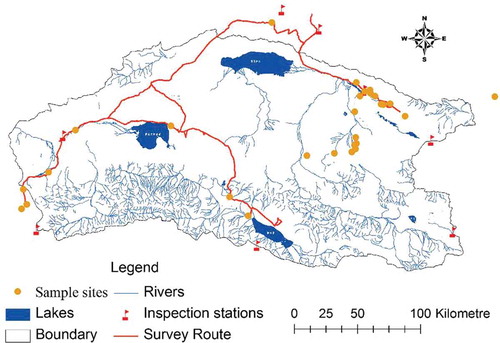 Figure 1. Location of the study area. For full colour versions of the figures in this paper, please see the online version.