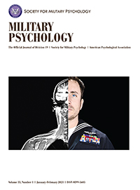 Cover image for Military Psychology, Volume 33, Issue 1, 2021