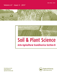Cover image for Acta Agriculturae Scandinavica, Section B — Soil & Plant Science, Volume 67, Issue 4, 2017